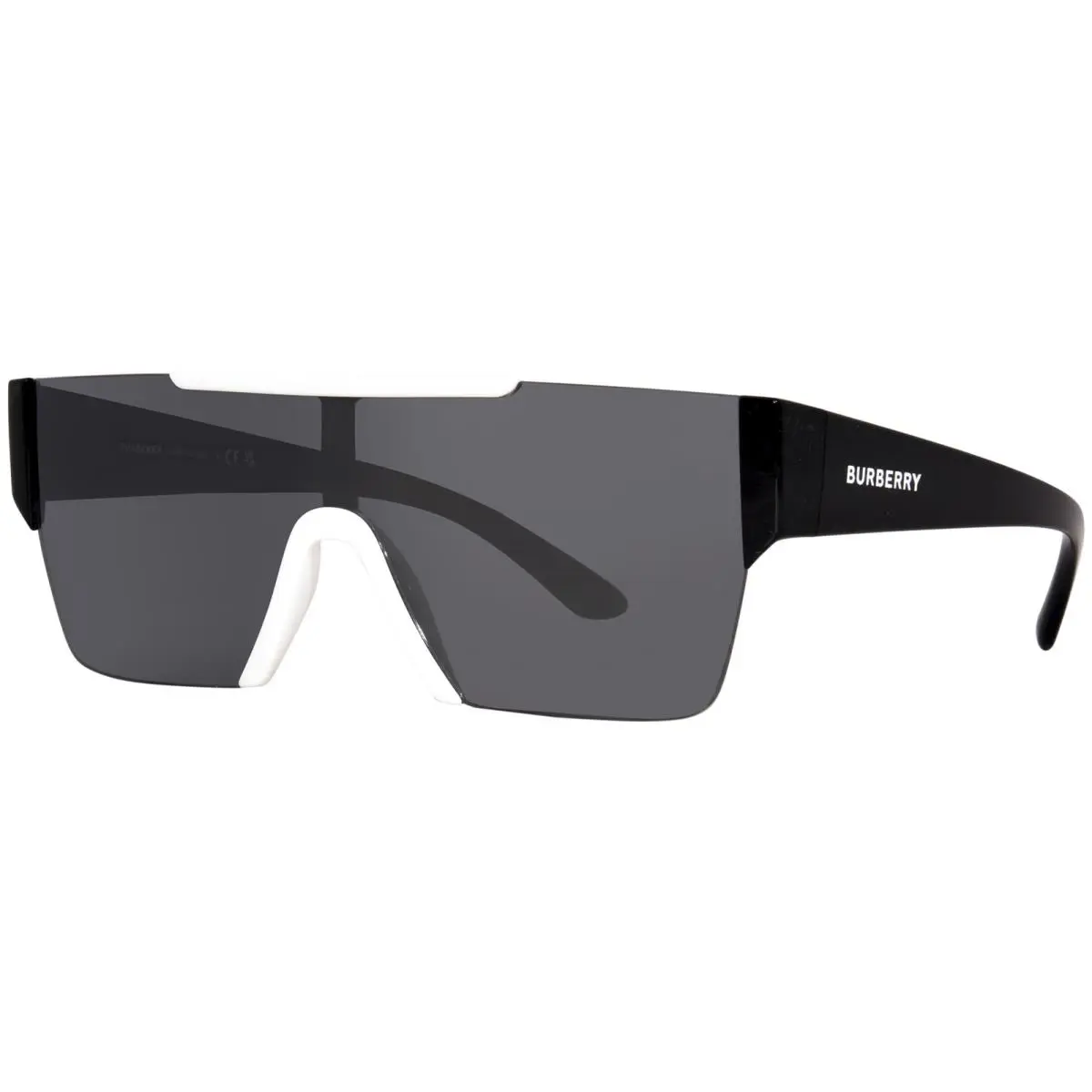 Burberry BE4291 4049/6G Sunglasses Men`s White-black/grey Mirror Black 38mm