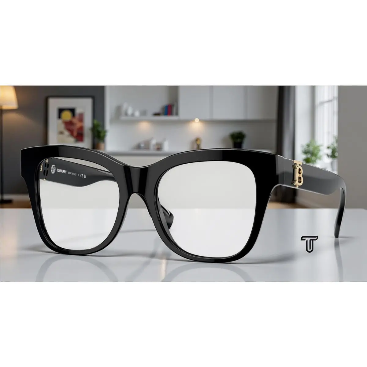Burberry BE2388 3001 Black Demo Lens 52 mm Women`s Eyeglasses
