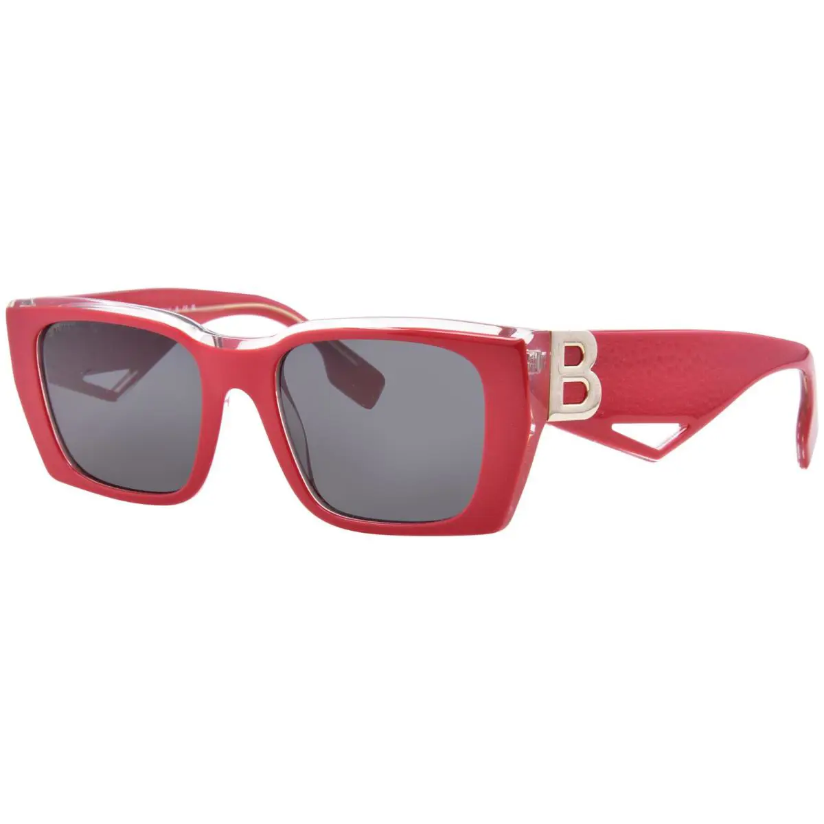 Burberry Poppy BE4336 392287 Sunglasses Women`s Top Red/dark Grey Lenses 53mm
