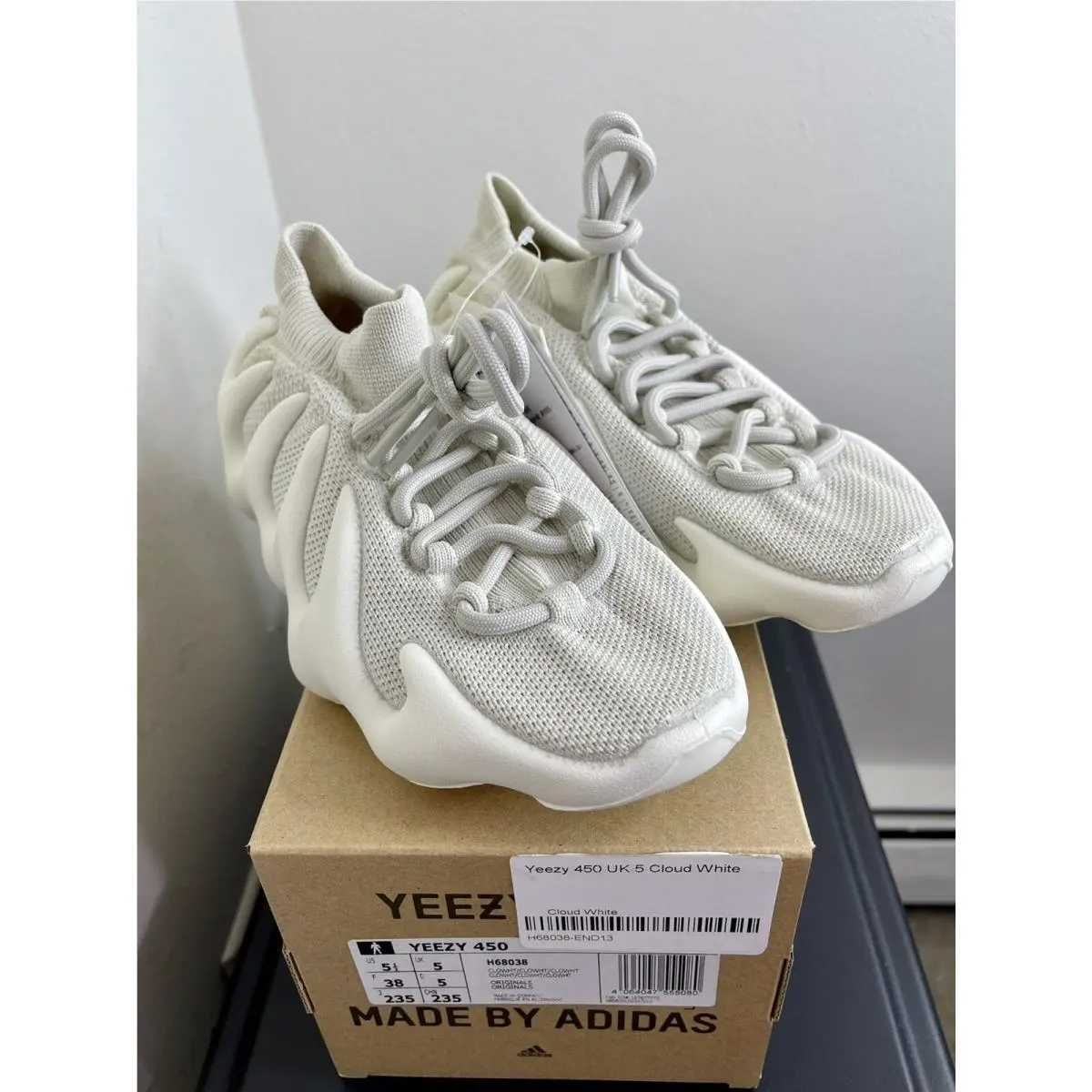 Size 5.5 Adidas Yeezy 450 White Cloud H68038 Ships Out Same Day