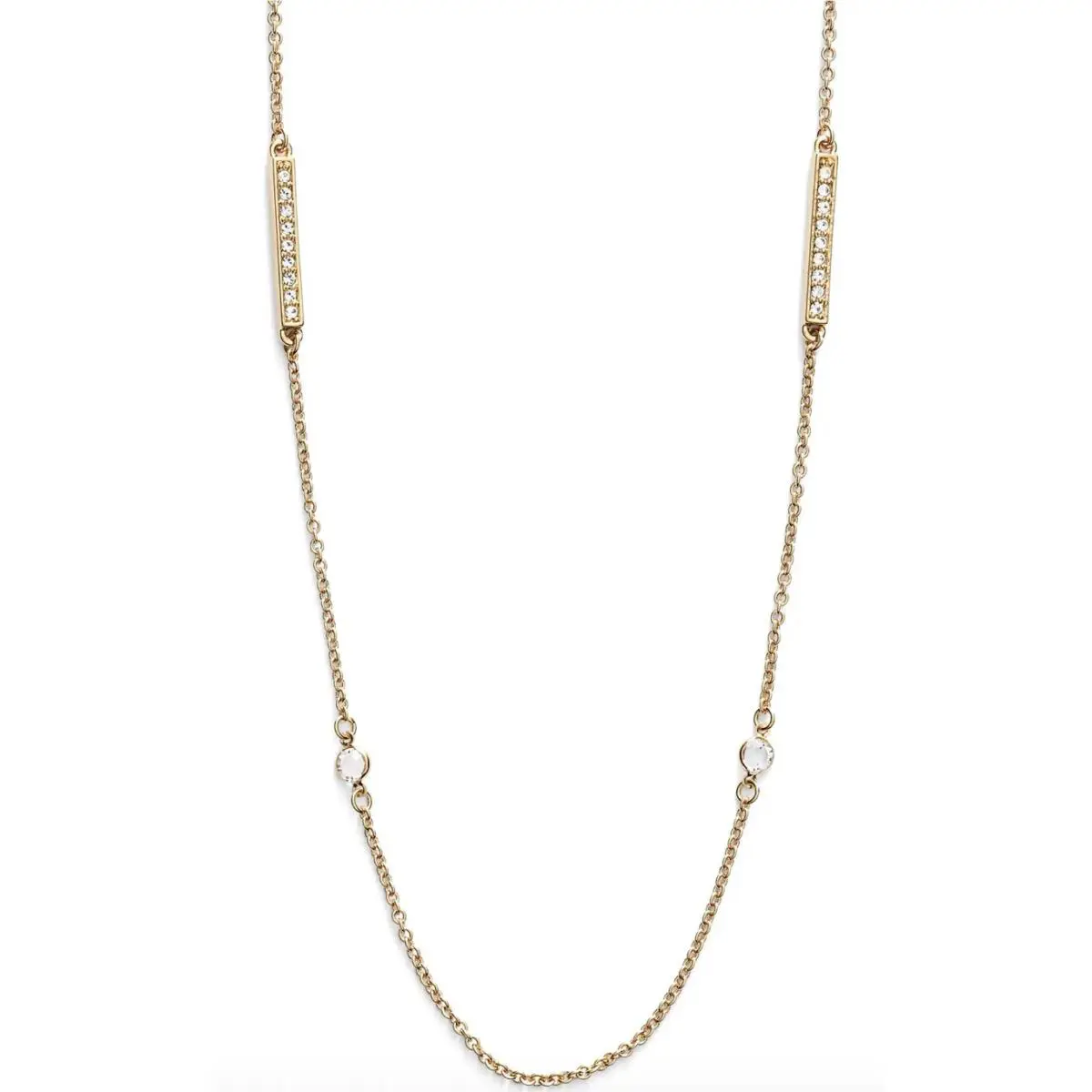 Kate Spade New York W1259 Women`s Gold North Court Pavé Bar Station Necklace