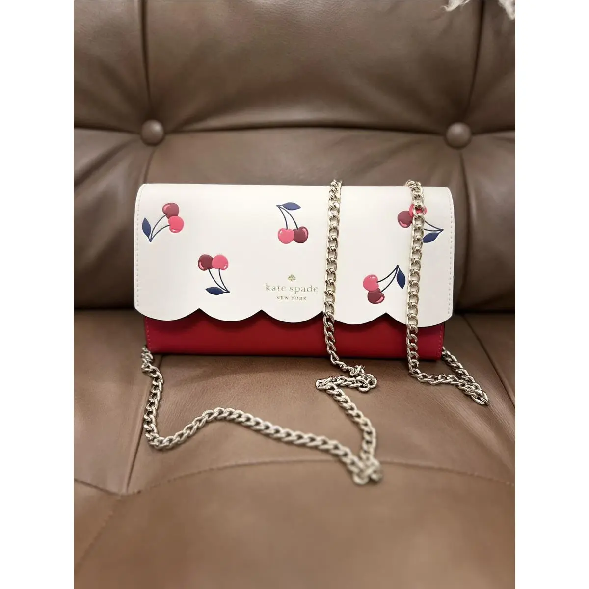 Kate Spade Crossbody Cherry Wallet On A Chain K6148