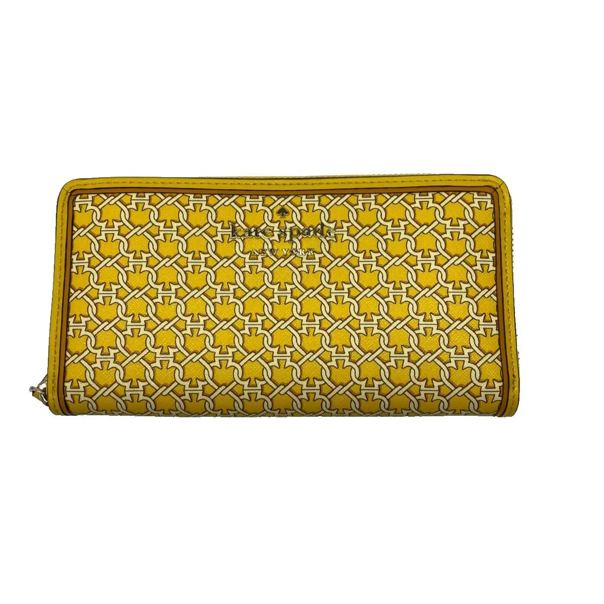 Kate Spade New York Continental Spade Link Women`s Leather Zip Around Wallet New