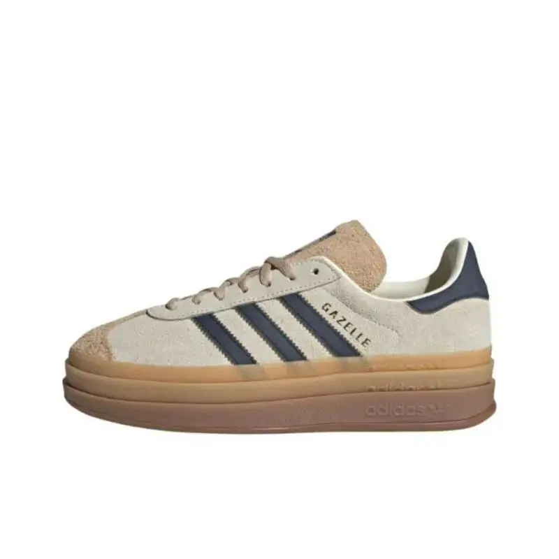 Adidas Gazelle Bold `cream Night Indigo` Beige/blue JQ5126 Women`s Size 7 - Beige