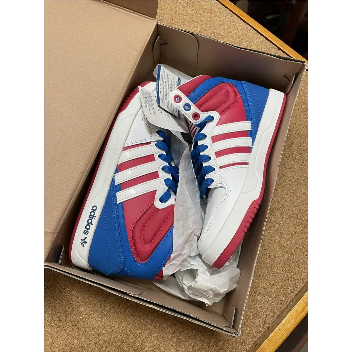 Vintage Y2k Adidas Court Attitude Pink White Blue Women’s Size 6