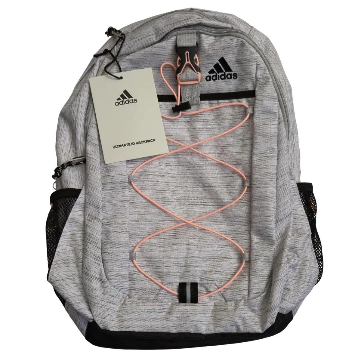 Adidas Ultimate ID Backpack Large Gray Pink Black - Load Spring Tech Friendly