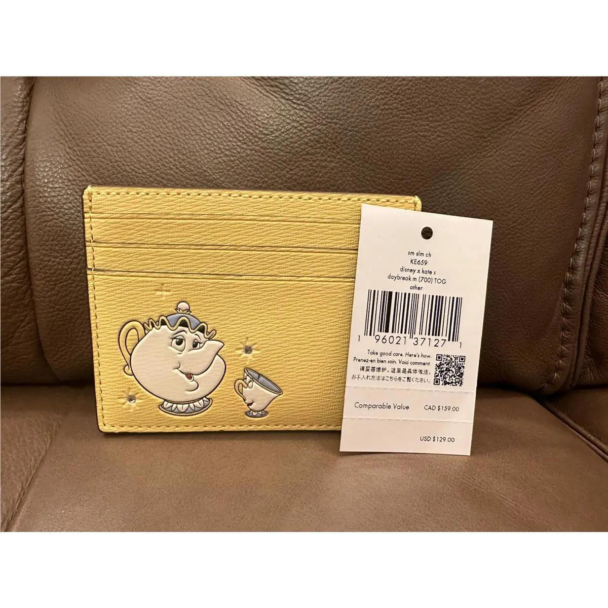 Disney`s Beauty and The Beast x Kate Spade Small Slim Card Holder KE659