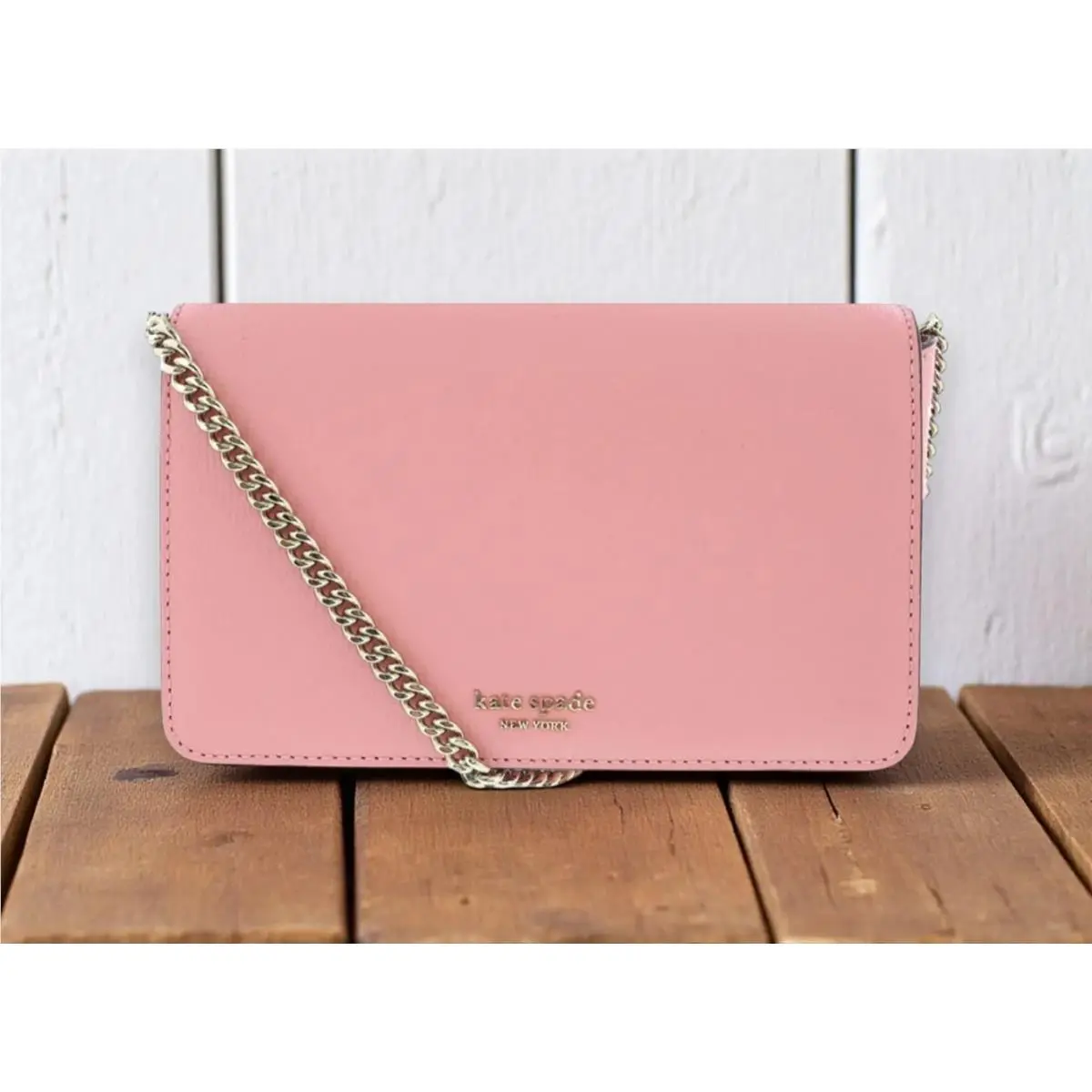 Kate Spade Sylvia Chain Wallet Crossbody Rococo Pink
