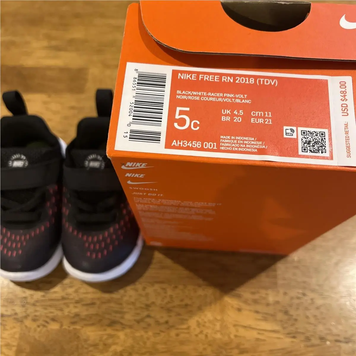 Nike shoes - Nike Free RN - Free - Black/White/Pink (UPC: 0886551520040) 4