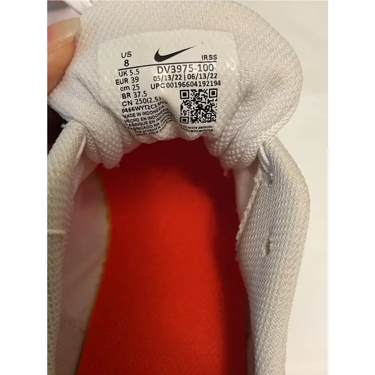 Women`s Running Shoes White/red Size US 8 W48 by Nike