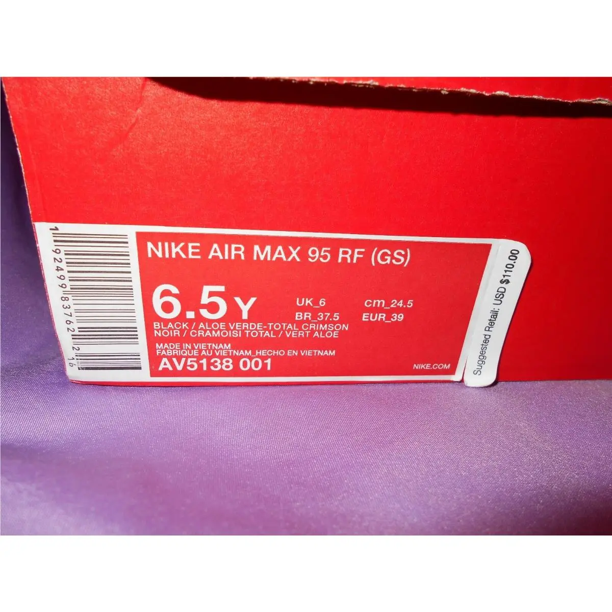 Nike shoes - Nike Air Max 95 - Air Max - BLACK CRIMSON 4
