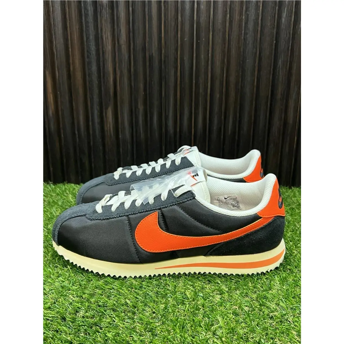 Size 8.5 -  Cortez Txt `black Orange` Comfy Casual Shoes HF0263 003 Men`s by Nike