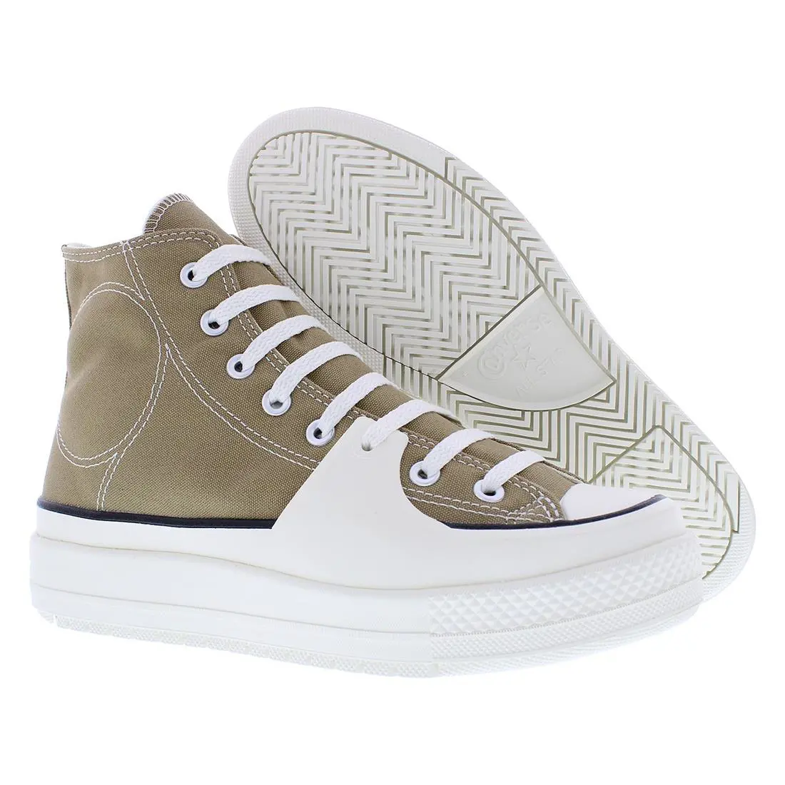 Converse Chuck Taylor All Star Construct High Unisex Shoes - Roasted/Black/Egret