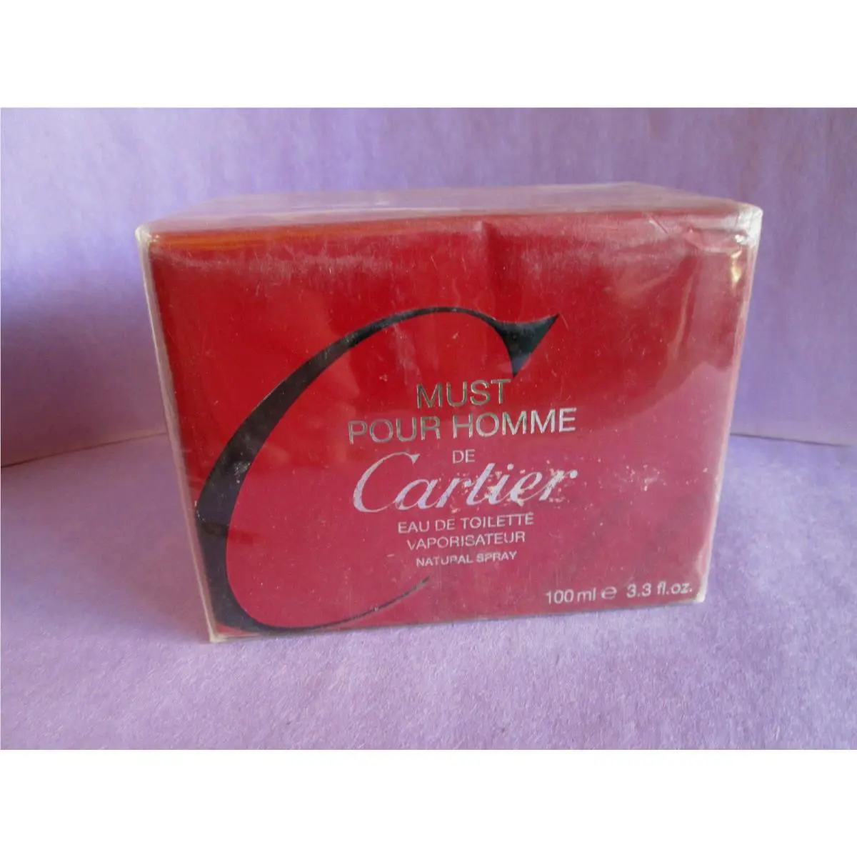 Must Pour Homme de Cartier Vintage Eau de Toilette Spray 3.3 oz 100ml Box
