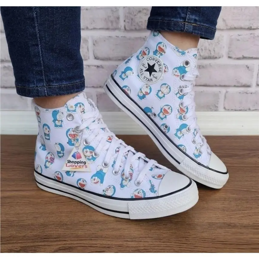 Converse x Doraemon Chuck Taylor Hi Sz 9 Women`s Shoes Sneakers White A15791C