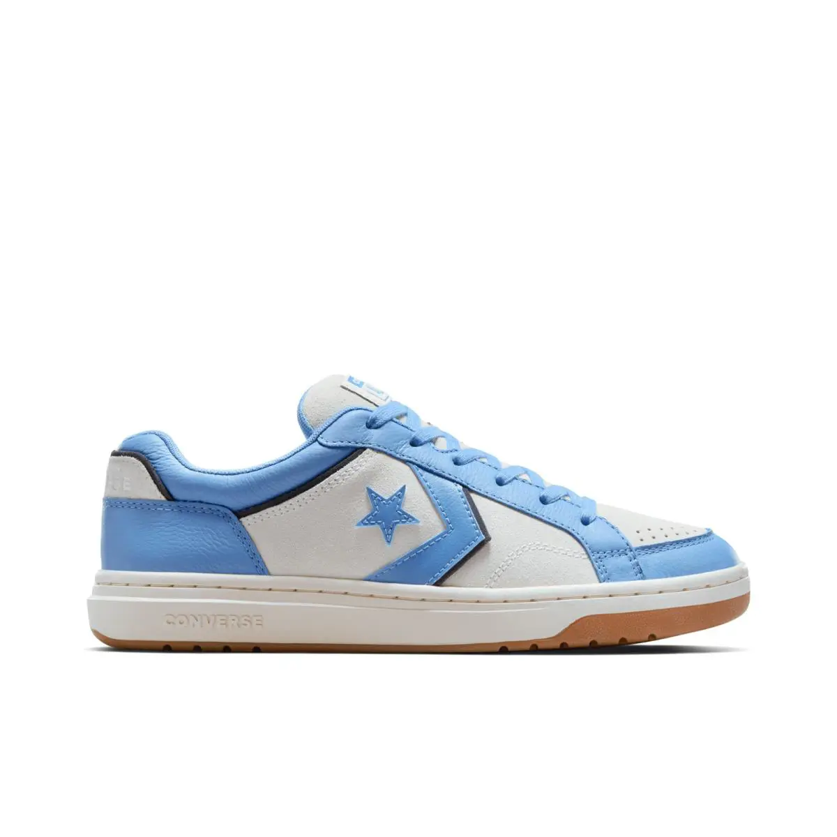 Converse Men`s Pro Blaze Classic OX Leather Suede Sneaker 10 Skateboard Shoe - Egret/BlueSky