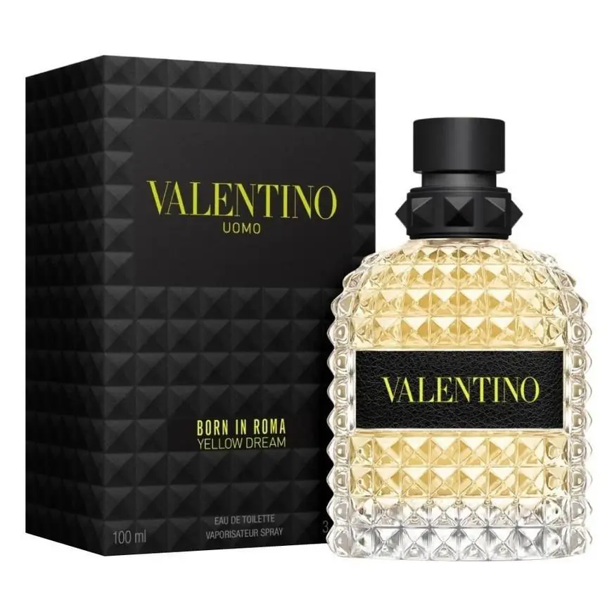 Born in Roma Yellow Men 3.4 oz 100 ml Eau De Toilette Spray by Valentino