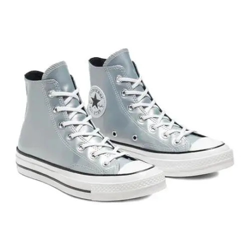 Converse All Star Chuck 70 HI Sneakers Women Shoes Metallic Silver Size 6