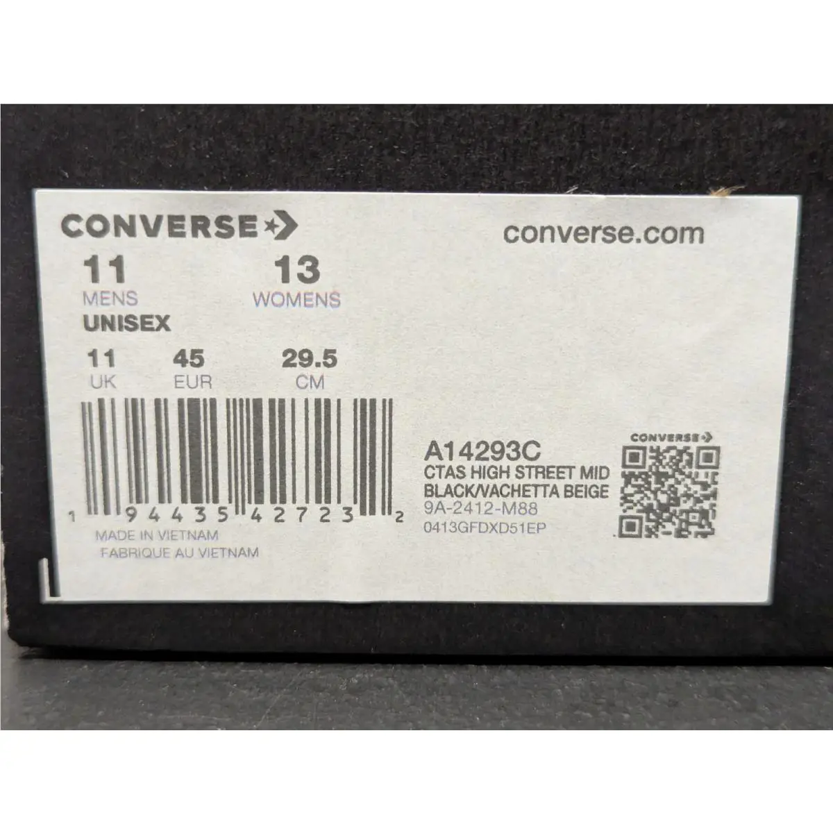 Converse shoes - Converse Chuck Taylor All Star High Street - A14293C - Black (UPC: 194435427232) 13