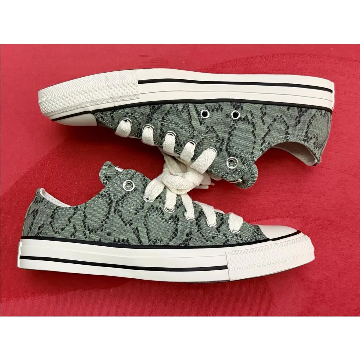 Converse Chuck Taylor All Star Snakeskin Print M5.5 W 7.5 Foothill Green A15811C