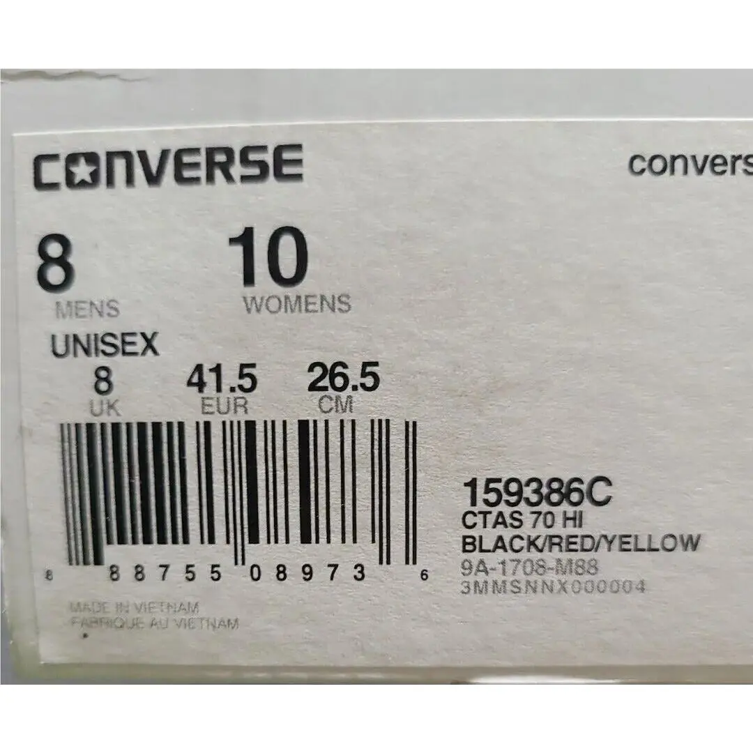 Converse shoes - Converse Chuck 70 Hi x Atlanta Hawks - 159386C - Black (UPC: 888755089545) 2