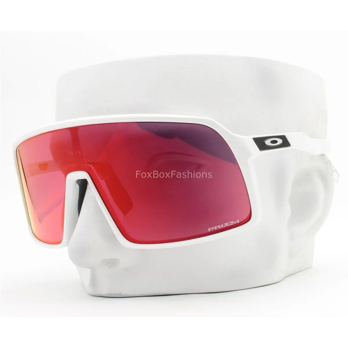 Oakley Sutro Sunglasses Polished White Prizm Field OO9406-9137 with Case - Frame: White, Lens: Prizm Field, Logo: Silver