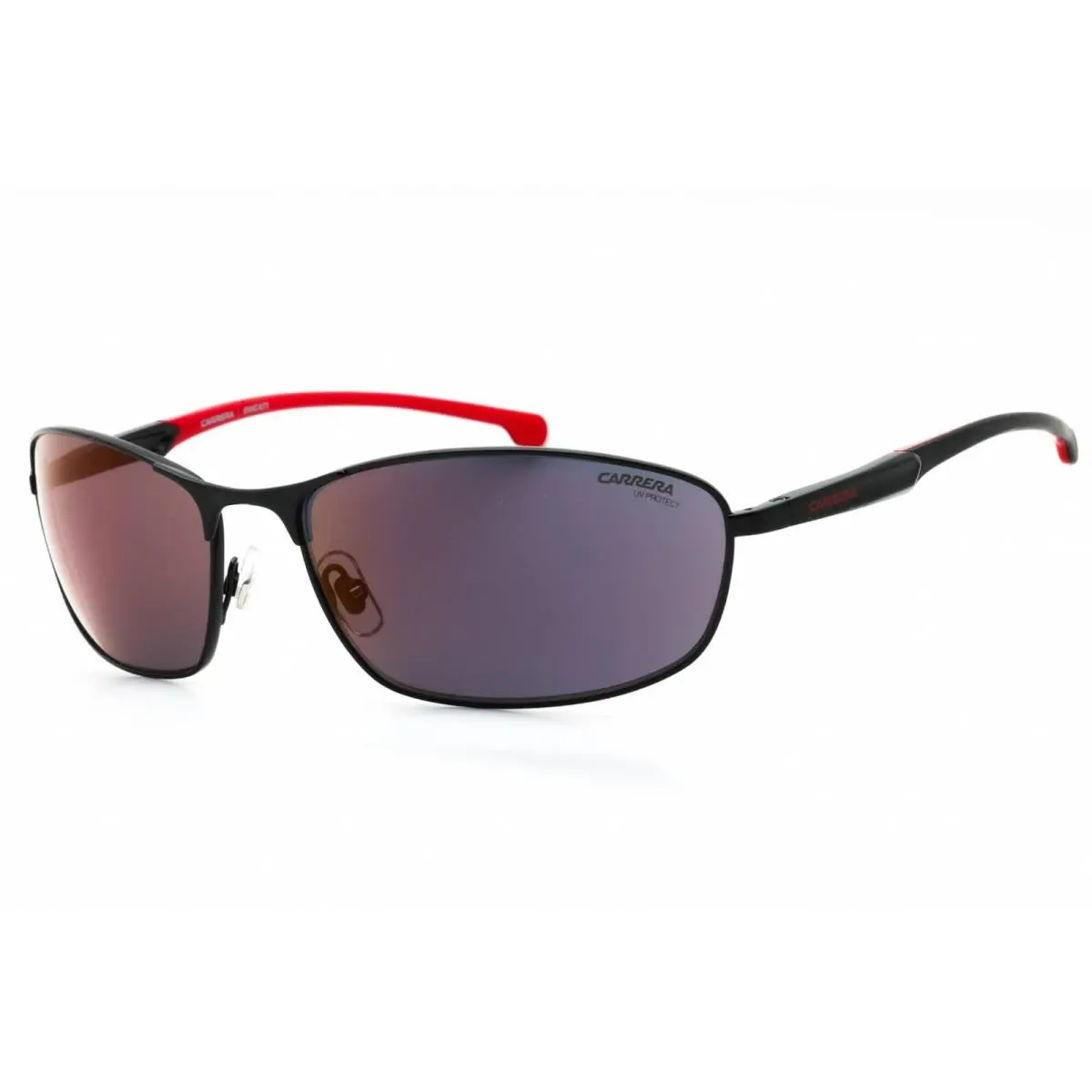 Carrera Men`s Sunglasses Black Red Plastic Wraparound Frame Carduc 006/S 0OIT/AO - Frame: Black Red, Lens: Red