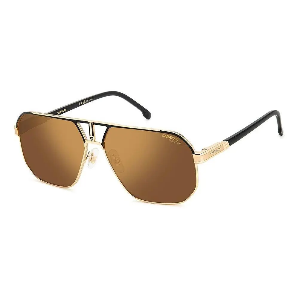 Carrera 1062/S I46/YL Gold Black Polarized Gold Mirrored Lens Sunglasses