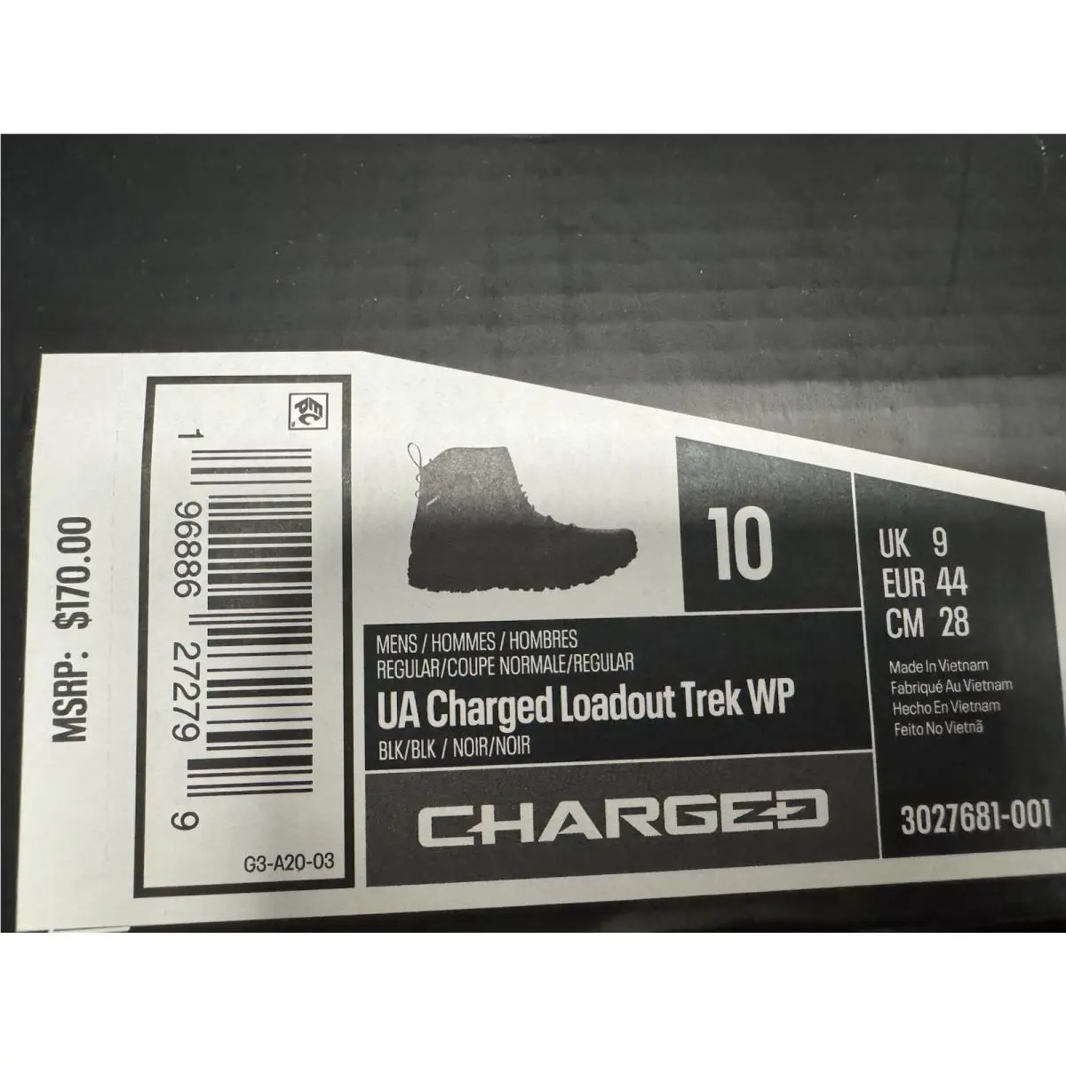 Under Armour shoes - UNDER ARMOUR CHARGED LOADOUT - CHARGED LOADOUT - 3027681-001 - Black (UPC: 196886272799) 6