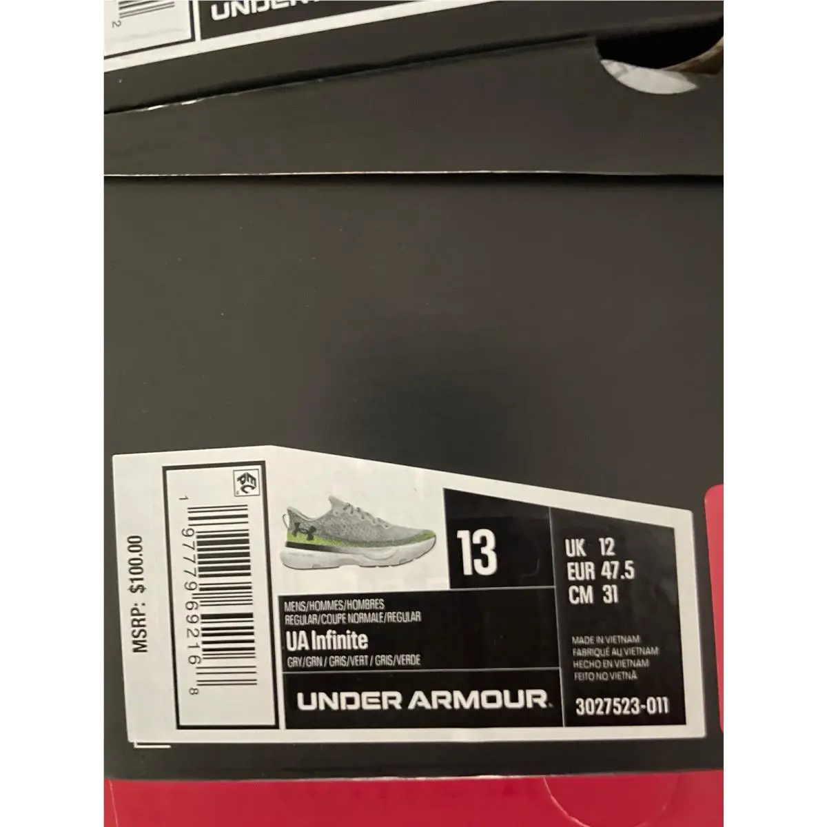 Under Armour shoes - Under Armour Men`s UA Infinite Running Shoes - 3027523-011 - Gray 5