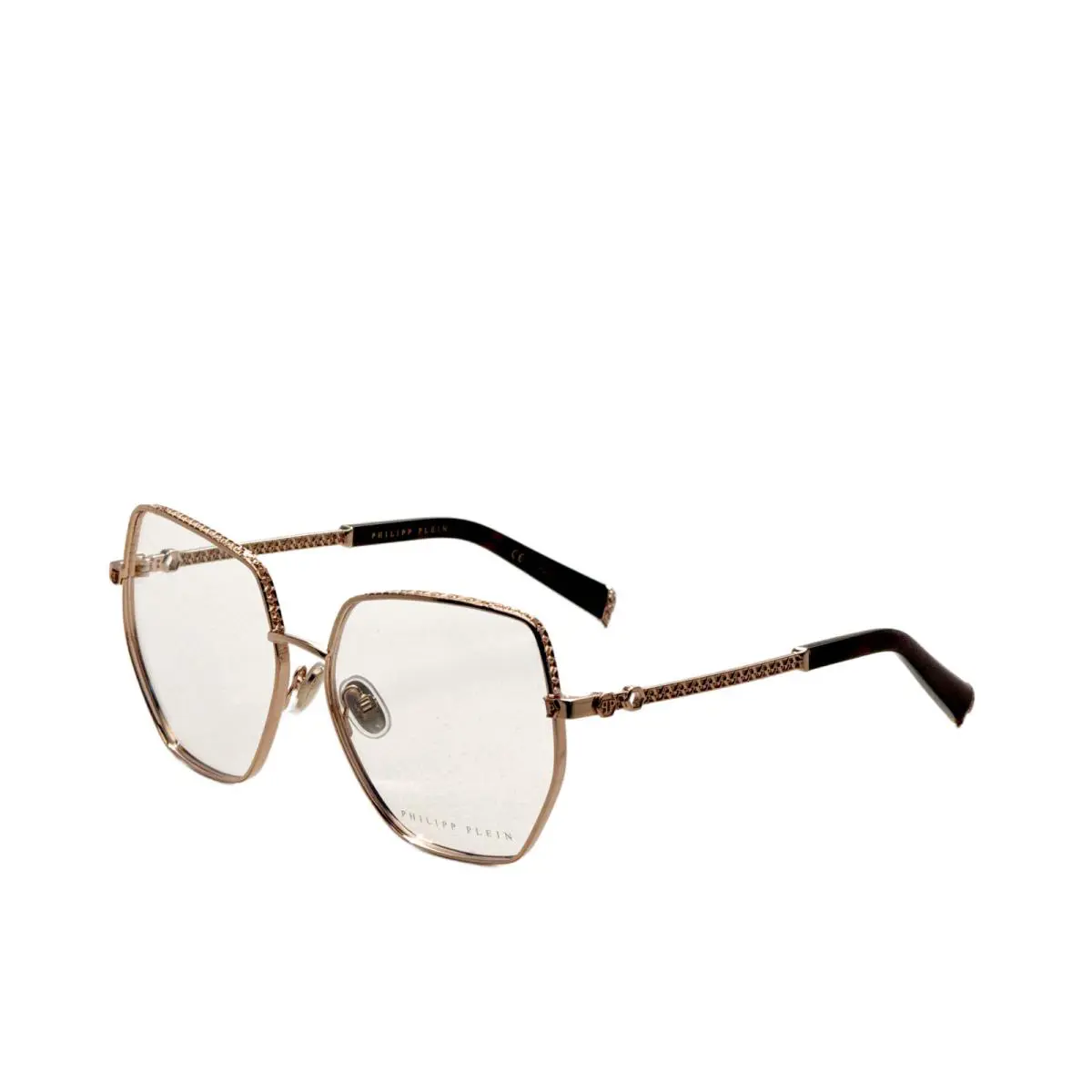 Philipp Plein Women`s 57mm Shiny Copper Gold Opticals VPP054S5708FC