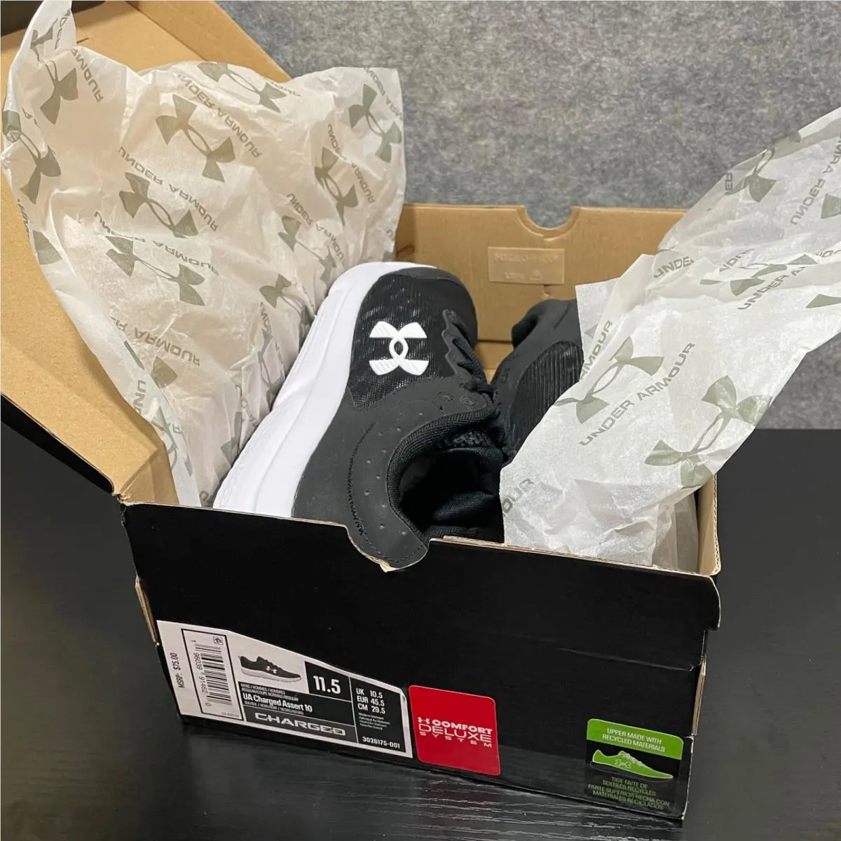 Under Armour shoes - Under Armour Charged Assert 10 - 3026175-001 - Black (UPC: 196039914620) 12