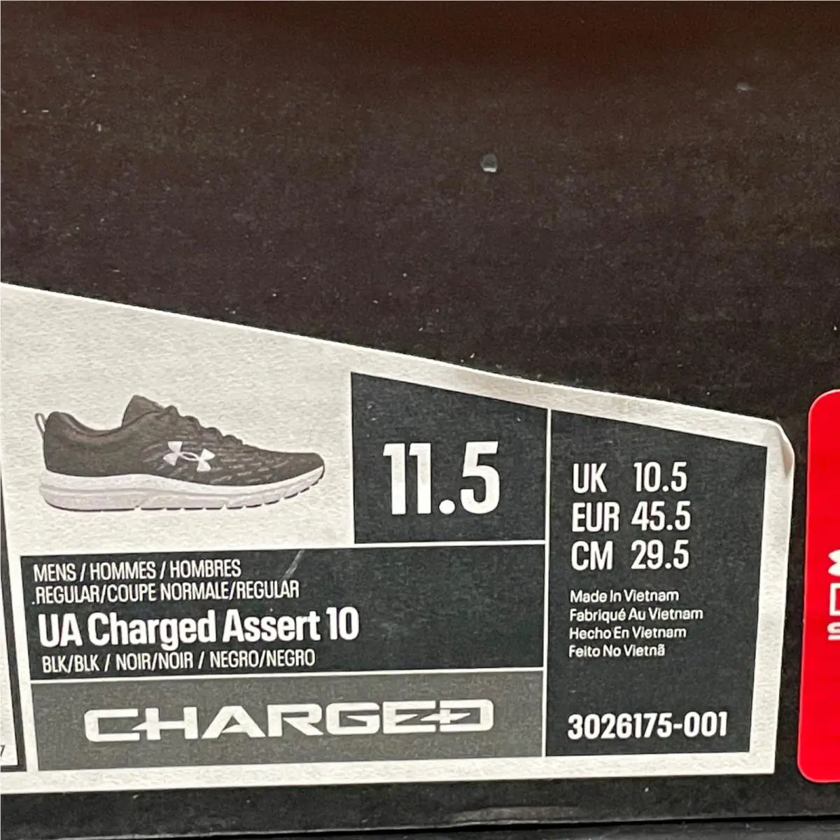 Under Armour shoes - Under Armour Charged Assert 10 - 3026175-001 - Black (UPC: 196039914620) 13
