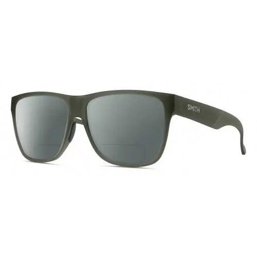 Lowdown XL 2 Unisex Polarized Bifocal Sunglasses Crystal Green 60mm Grey by Smith Optics