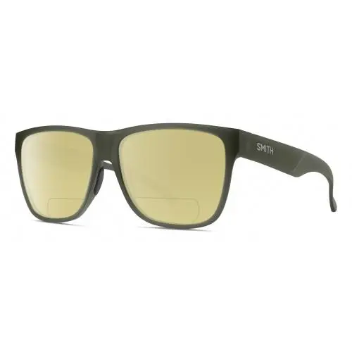 Lowdown XL 2 Unisex Polarized Bifocal Sunglasses Crystal Green 60mm Yellow by Smith Optics