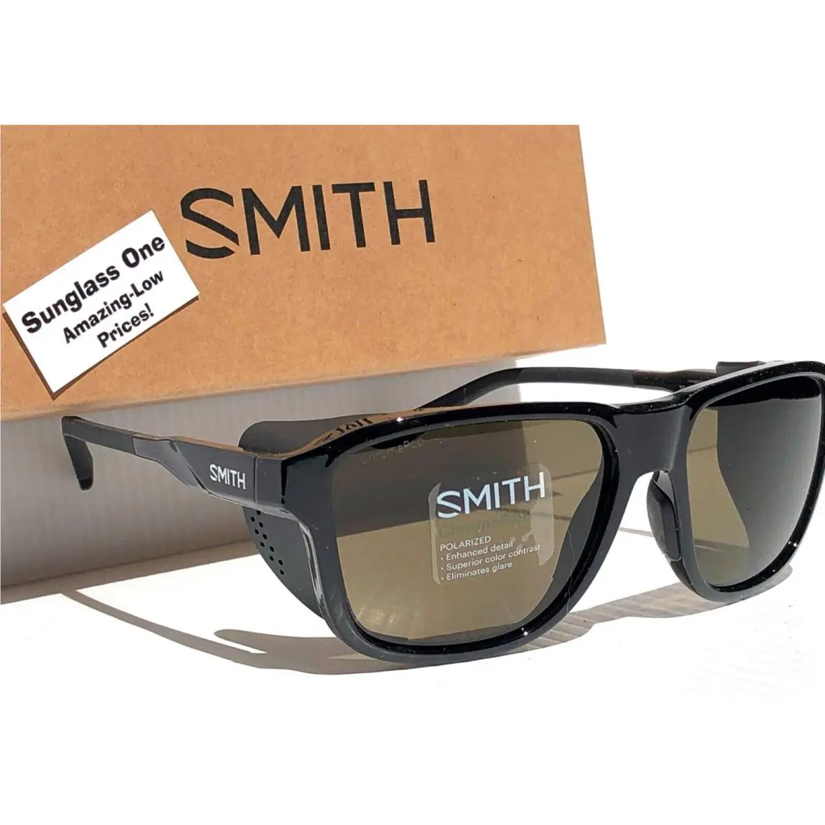 Smith Optics Embark Black Polarized Chromapop Gray Green Lens Sunglass