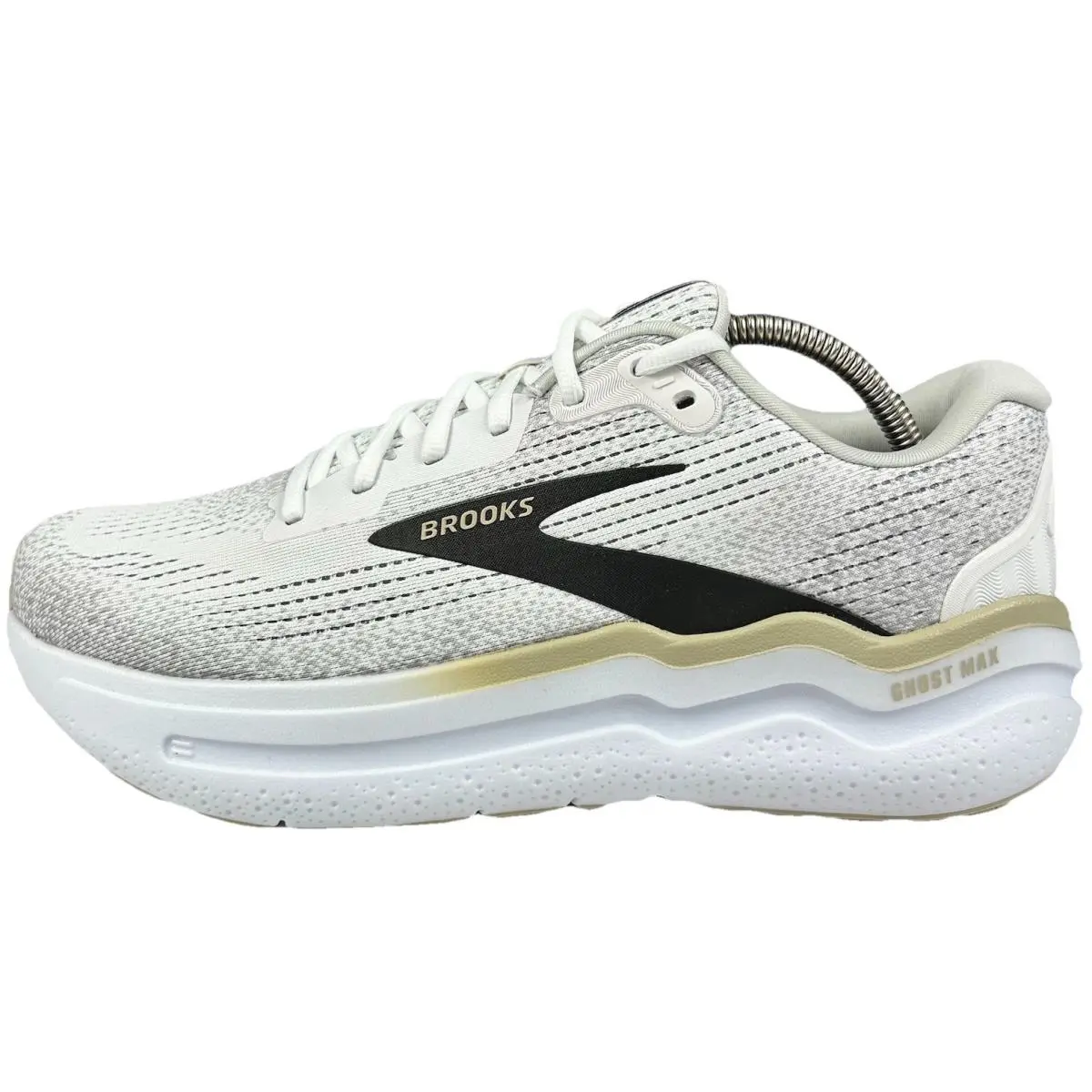 Brooks Men`s Ghost Max 2 Running Shoes Size 10 White/pelican/oyster Sneakers