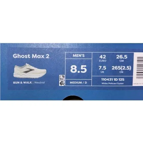 Brooks shoes - Brooks Ghost Max 2 - Ghost Max - 110431-1D-125 - White 5
