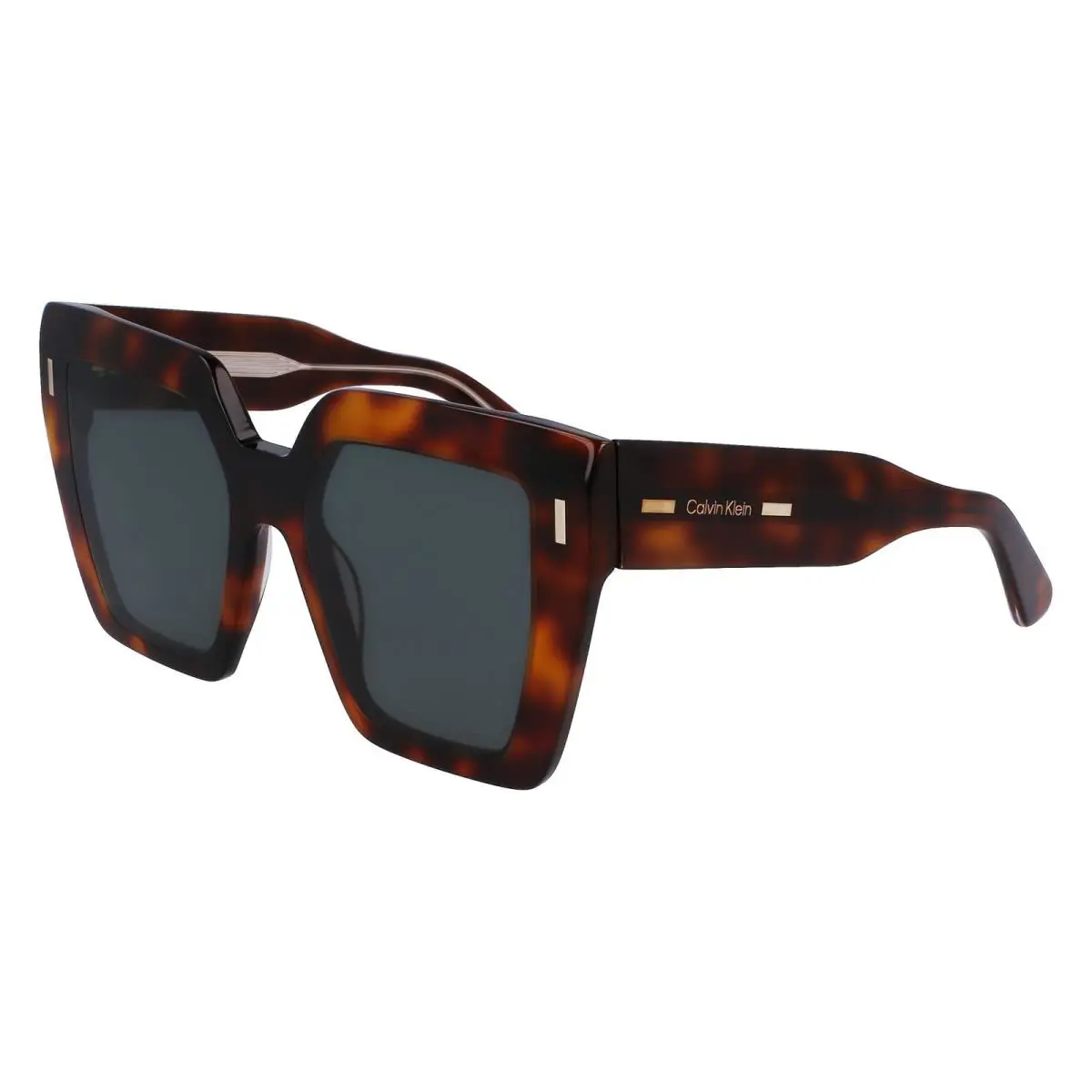 Calvin Klein CK-23502S 220 Brown Havana Sunglasses with Green Lenses