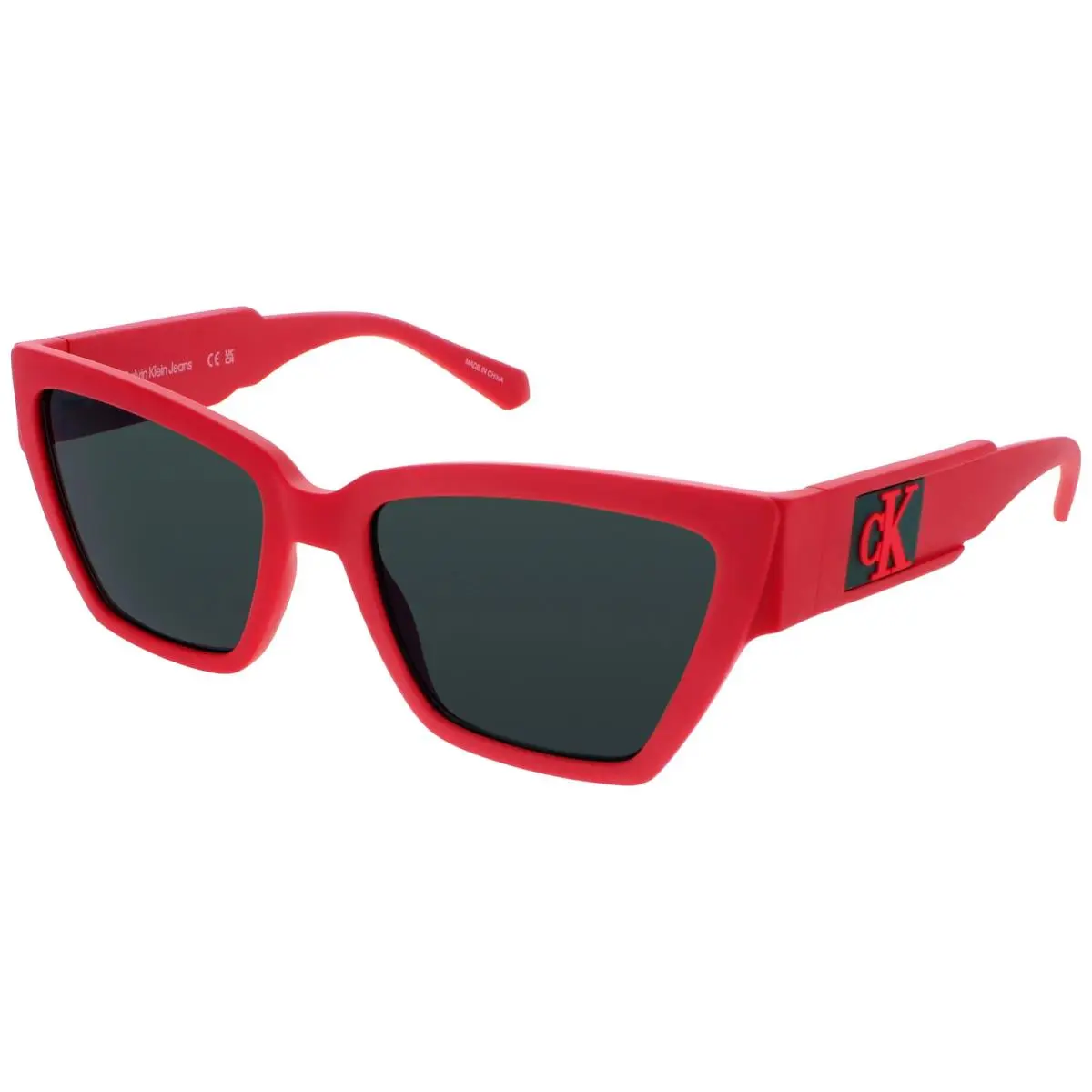 Calvin Klein Jeans CKJ23624S-620 Sunglasses Sun Glasses 620 Coral - Frame: CORAL, Lens: GREEN