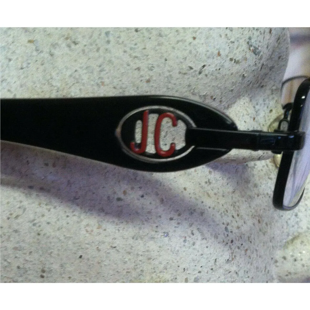 Just Cavalli JC174 52mm Black Plastic Metal Eyeglasses Accented Red