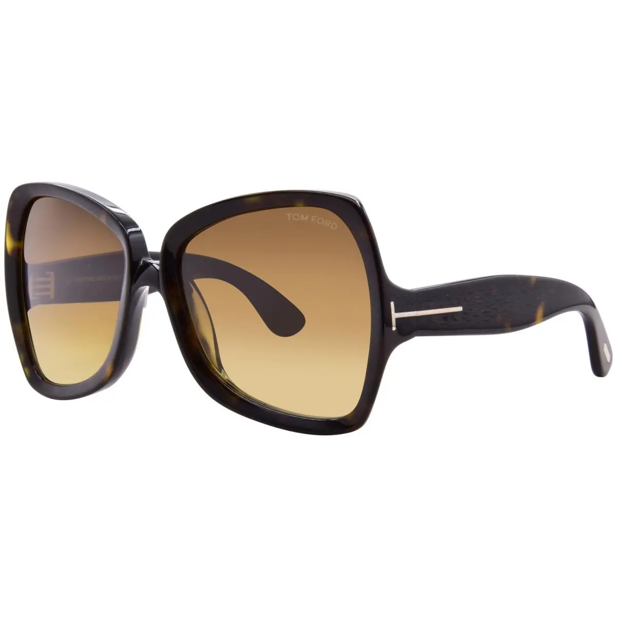 Tom Ford FT1222 52F Sunglasses Women`s Dark Havana/brown Gradient Full Rim 60mm