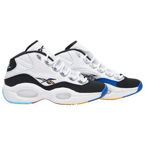 Reebok Question Mid Hall of Fame Class`16 Men`s Iverson Basketball Shoes US 11D - White