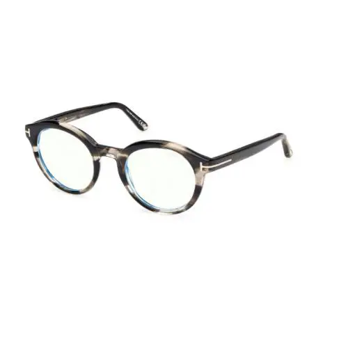 Tom Ford FT6061 B 056 Coloured Havana/blue Block 56mm Square Eyeglasses