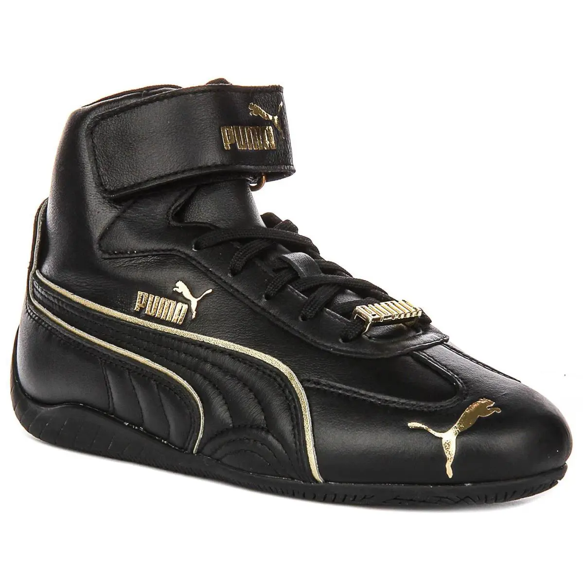 Puma Speedcat Mid Ls Metallic Leather Womens Sneakers In Black Gold US 5 - 9 - Black Gold