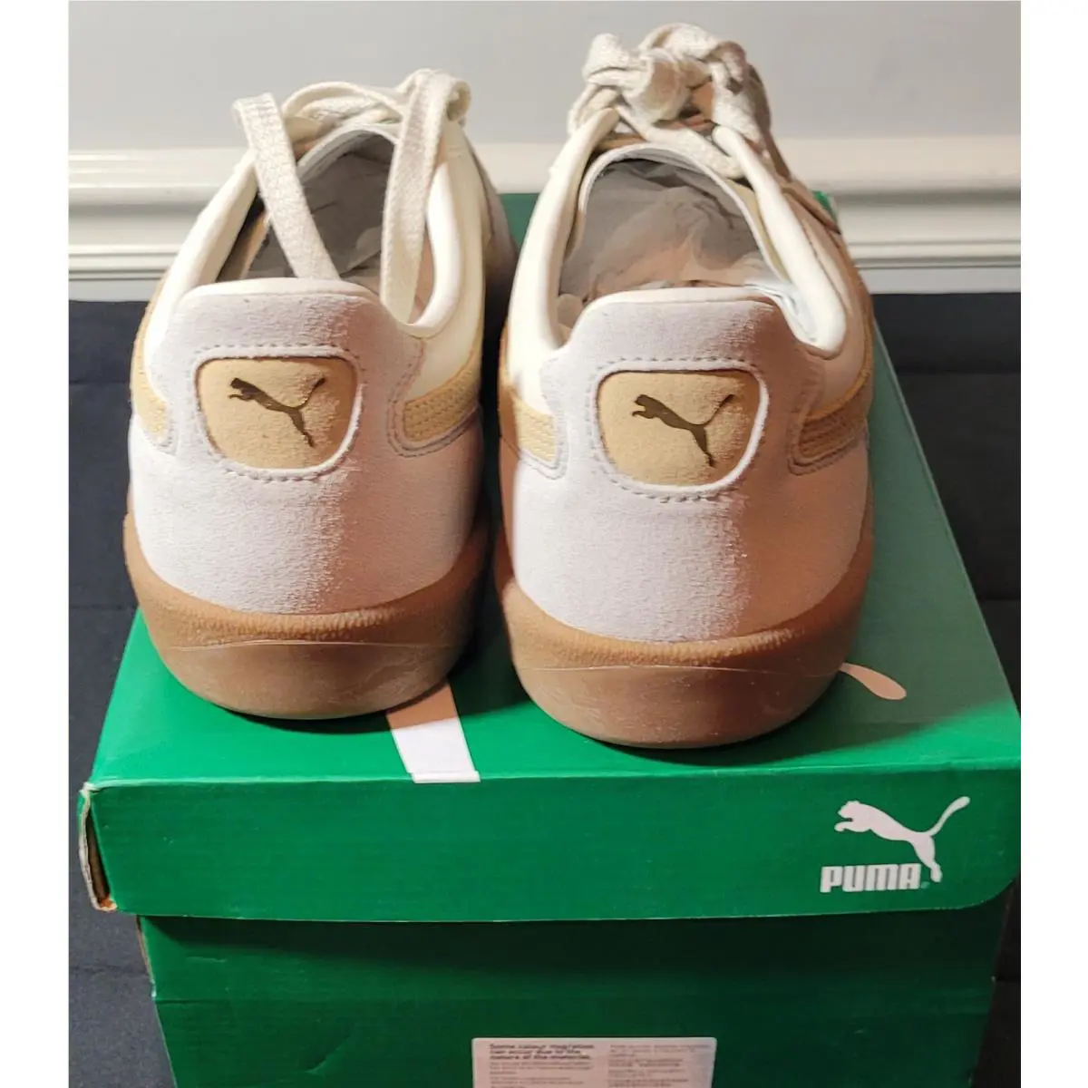 Puma shoes - PUMA Palermo Leather Lace Up - 39646413 - Beige, White 2