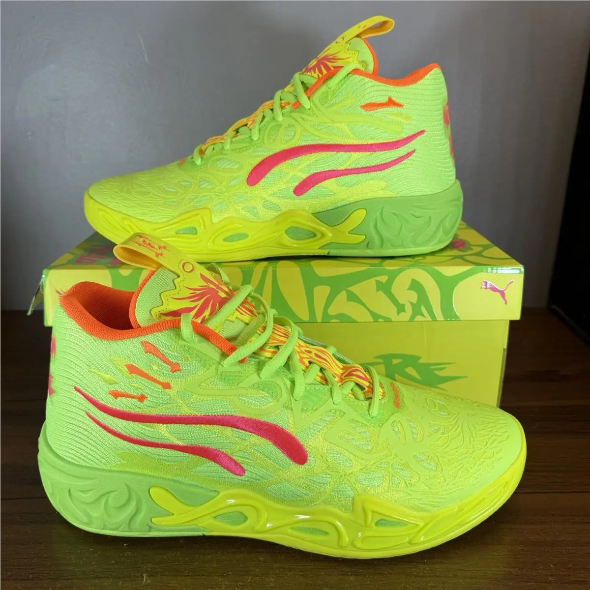 Men Puma x Lamelo Ball MB.04 Gem Basketball Yellow Alert 311421 01 - Yellow