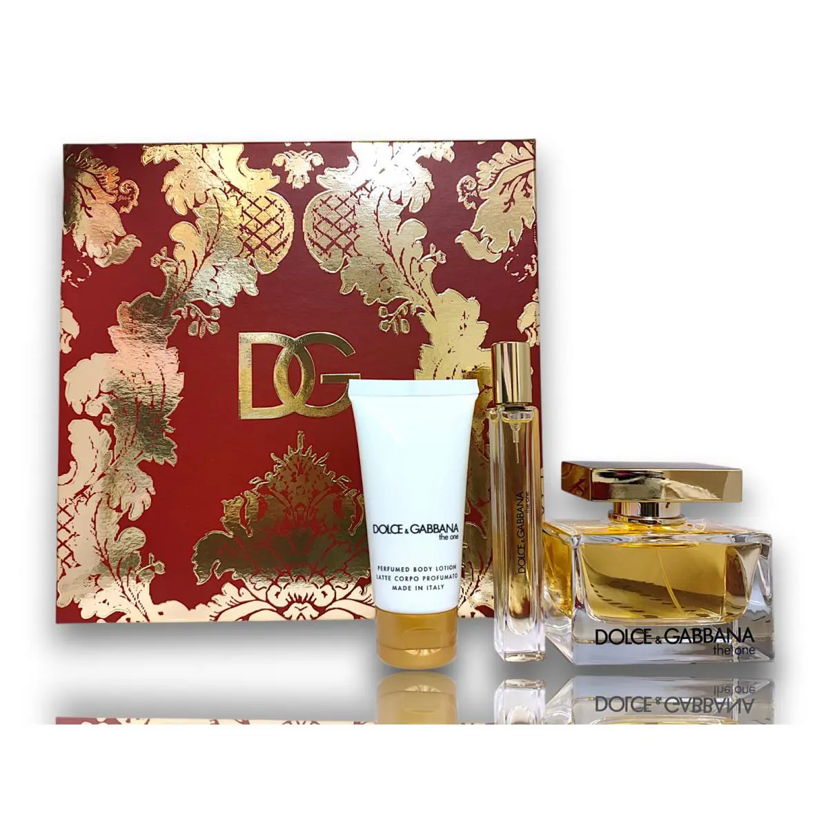 Dolce Gabbana The One Set 3 Pc`s Edp 2.5oz + 0.33oz Blotion 1.7oz
