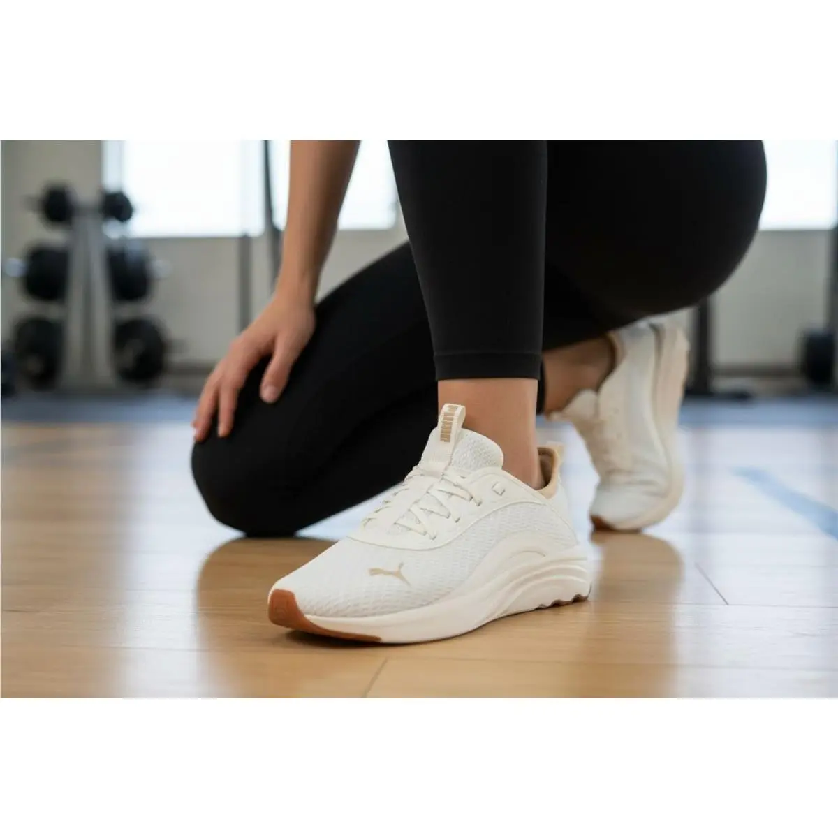 8.5 Women Sophia Evo Vital Sneakers Athletic Lace-up Shoes Activewear Cream by Puma
