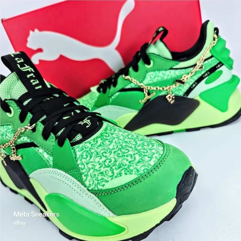 Puma Rs-xl US 11.5 Men`s Green Black Streetwear Lamelo Ball France 395032 01